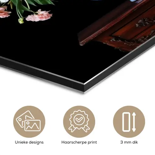 Rozen - Bloemen - Vaas - Boeket aluminium wit klein -closeup_NL