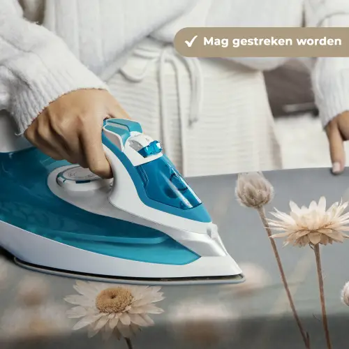 Strobloemen - Wit - Daglicht Wandkleed katoen klein -sfeer9