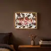 Koeienprint - Limited edition - Rood Light Box met batterij (Wandlamp) middel -sfeer4