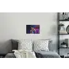 Expressief - Microfoon - Paars Muursticker klein -slaapkamer