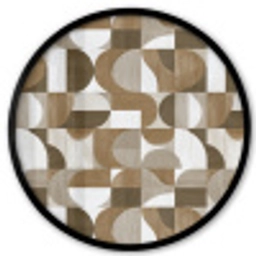 Abstract - Retro - Bruin Fotolijst rond zonder passe partout klein 856 -3d