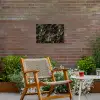 Marmer - Zwart - Goud Tuinposter op houten frame 2 cm dik klein 845 -sfeer3