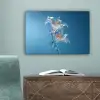 Lelies - Blauw - Glazen canvas 2cm klein -sfeer4