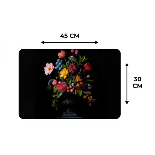 Bloemen - Vrolijk - Vaas Placemat vinyl groot -specs