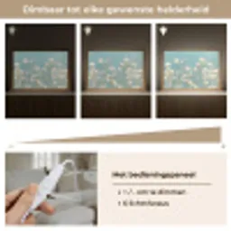 Stengels - Bloemen - Lucht - Wit Light Box met kabel (Tafellamp) klein -USP_dimbaarNL