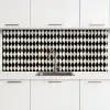 Klassiek - Patroon - Zwart keuken achterwand 2 middel 871 -3d