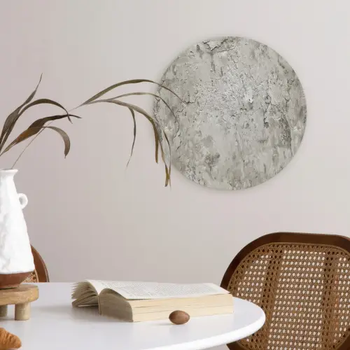 Beton  - Grijs - Muur Wandcirkel plexiglas klein 852 -sfeer4
