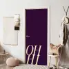 Oh hi - Paars - Cursief deurposter klein -sfeer6