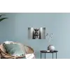Stier - Telefoon - Toilet - Zwart - Wit Muursticker klein -plant