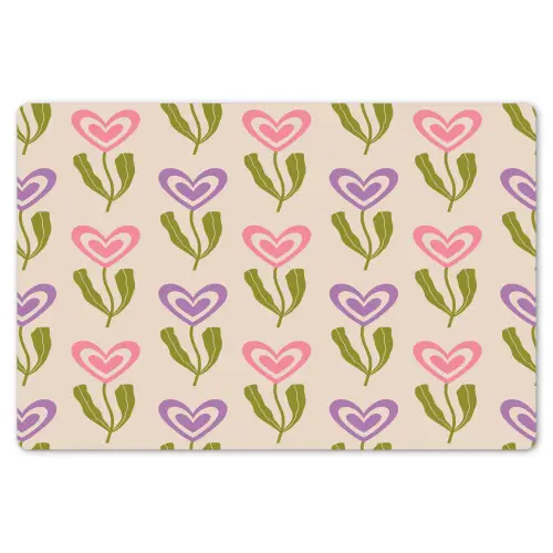 Bloemen - Hartjes - Patroon Placemat vinyl groot 368 -zzsfeer1_Kitchenyeah-website