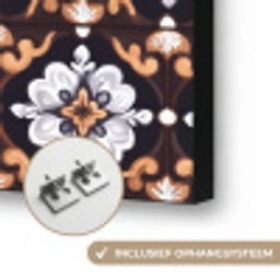 traditioneel - Element - Kleurrijk Textielframe zwart klein 947 -USP_ophangsysteemNL
