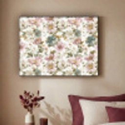 Bloemen - Patroon - Pastel Textielframe zwart klein 947 -sfeer1