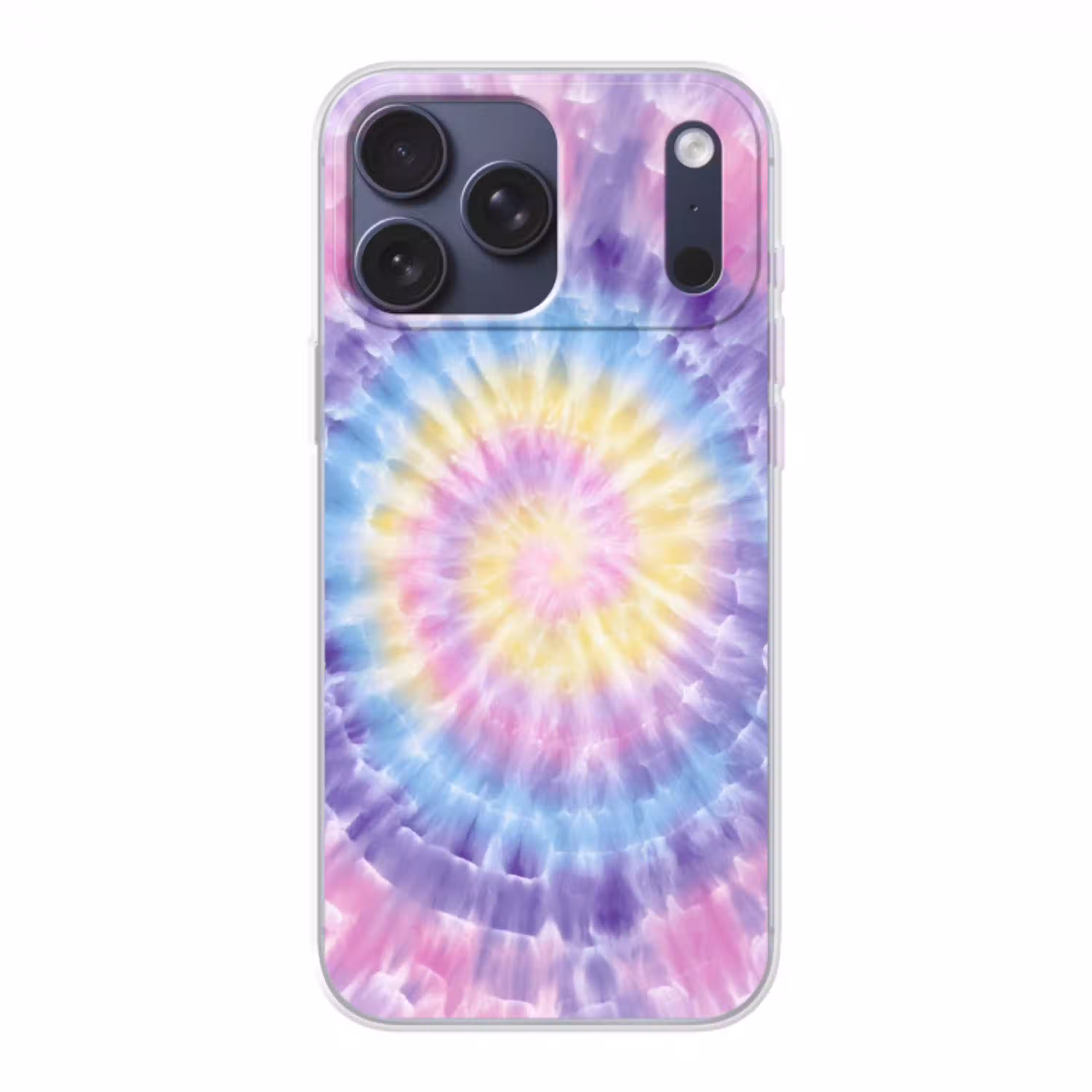 Spiraal - Tie dye - Pasteltinten Telefoonhoesje iPhone 17 Pro Max klein -3d