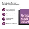 Follow your dreams - Paars - Penseeltextuur Inductie beschermer vinyl 3mm klein -zzzzzzz-cc-usp