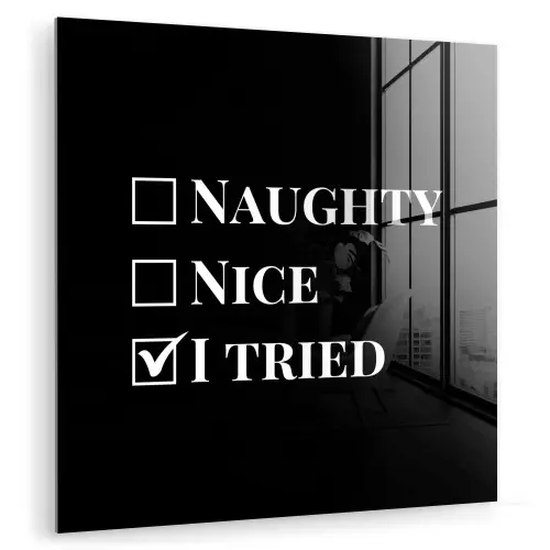 Kerst - Zwart - Wit - Quote - Grappig plexiglas 5mm klein -zzzproduct_nieuw