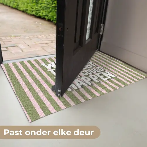 What's the best that could happen - Strepen - Groen - Roze Deurmat klein -USP_NL