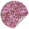 Organisch - Patroon - Roze Wandcirkel behangsticker klein 186 -3d