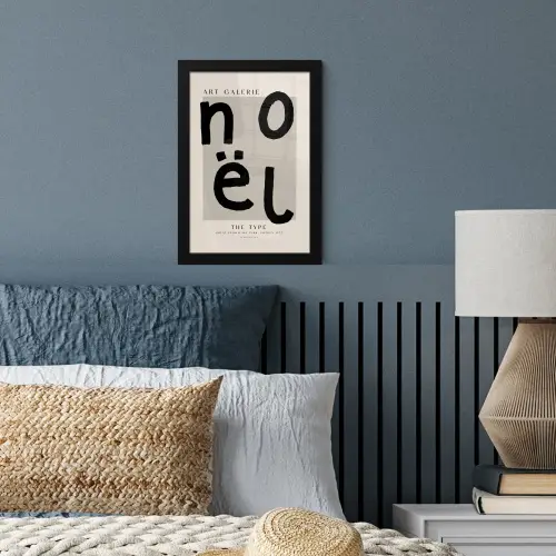 Quotes - Noël - Zwart - Beige - Kerst fotolijst zwart zonder passe partout klein -sfeer3