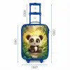 Panda - Bamboebos - Groen Kinderkoffer - Blauw klein -productfoto_formaten