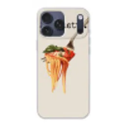 Spaghetti - tomatensaus - Parmezaanse kaas Telefoonhoesje iPhone 17 Pro Max klein -3d