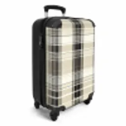 Klassiek geruit patroon in beige NBS - Handbagage koffer - Unisex middel -productfoto_3d