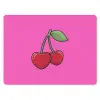 Kers - Roze - Fruit muismat rubber klein -3d
