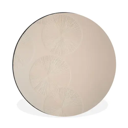 Japandi - Beige - Modern Wandcirkel aluminium klein -3d