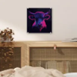 Stier - Neon - Zwart - Kleur plexiglas 5mm klein -sfeer4
