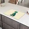 Dinosaurus - Turquoise - Stekels Inductie beschermer vinyl 3mm klein -sfeer8