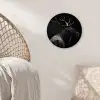 Hert - Zwart - Portret - Gewei - Dieren Wandcirkel kunststof plaat 5mm dik klein -sfeer5