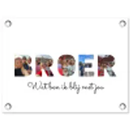 Broer - Lettercollage tuinposter los doek klein -3d