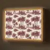 Tropisch - Geometrisch - Bordeauxrood Light Box met batterij (Wandlamp) middel 907 -z3d_website