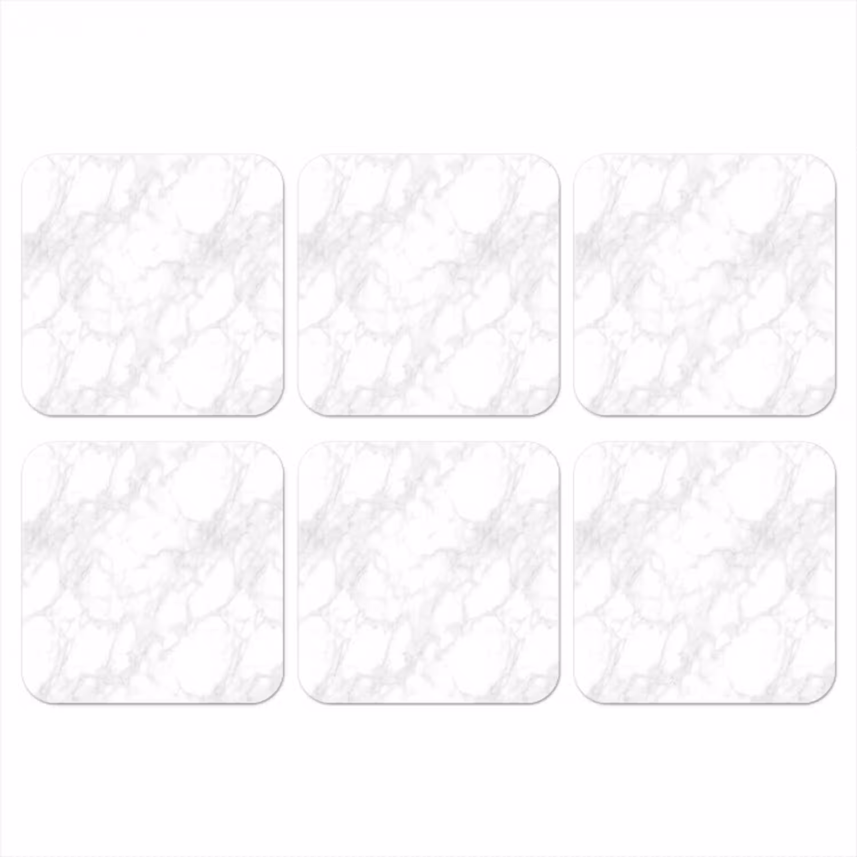 Minimalistisch - Wit - Grijze aders onderzetter kurk middel 366 -3d
