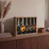 Houten - Lepels - Specerijen - Kruiden Light Box met batterij (Wandlamp) middel -sfeer2
