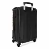 Zalmroze vlekken op crèmekleur NBS - Handbagage koffer - Kinderen Unisex middel -achterkant
