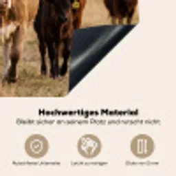 Runderen - Kudde - Landschap - Weide - Rustig Inductie beschemer met haakjes klein -ky-onderkant-de