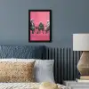 Graffiti - Vintage - Zwart - Street art - Roze - Banksy fotolijst zwart zonder passe partout klein -sfeer3