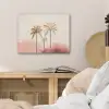Palmbomen - Heuvels - Minimalistisch - Zachtroze PET vilt klein -sfeer3