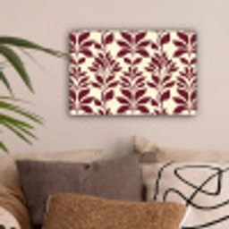 Abstract - Bladeren - Burgundy canvas 2cm klein 34 -sfeer1