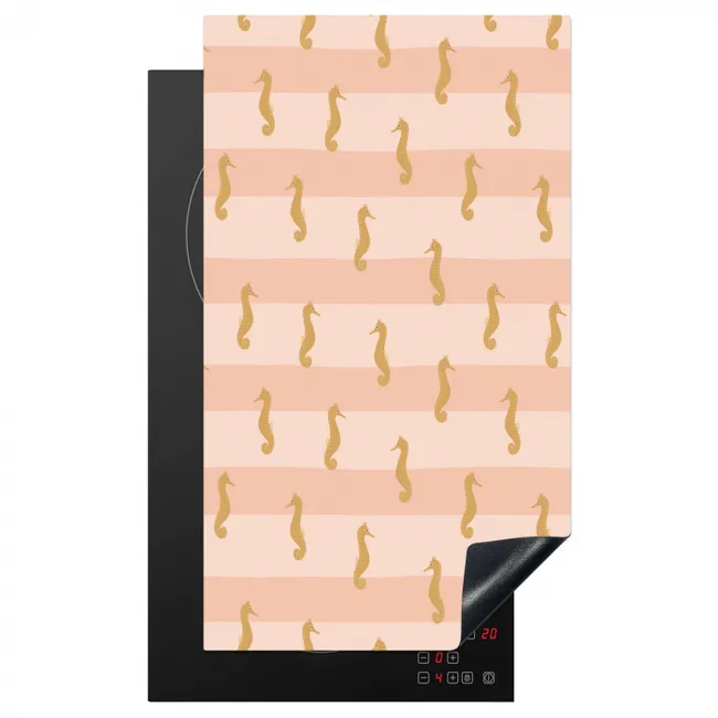 Zee - Dieren - Roze - Zeepaardje Inductie beschermer vinyl 3mm middel 564 -3d