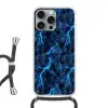 Donker - Blauw - Bliksem Hoesje iPhone 16 Pro Max met koord klein 804 -3d
