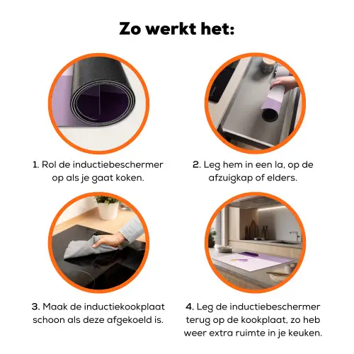 Cocktail - Paars - Minimalistisch - Citroen Inductie beschermer vinyl 3mm klein -zzzzzzz-td-werking