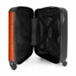 oranje slangenhuid met symmetrische schubstructuur NBS - Handbagage koffer - Volwassenen Unisex middel -binnenkant