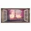 Doorkijk - Parijs - Eiffeltoren - Roze - Kersenbloesem Muismat XXL klein -3d_leeg
