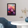 Bloemen - Roze - Watercolor - Kunst fotolijst zwart zonder passe partout klein -sfeer4