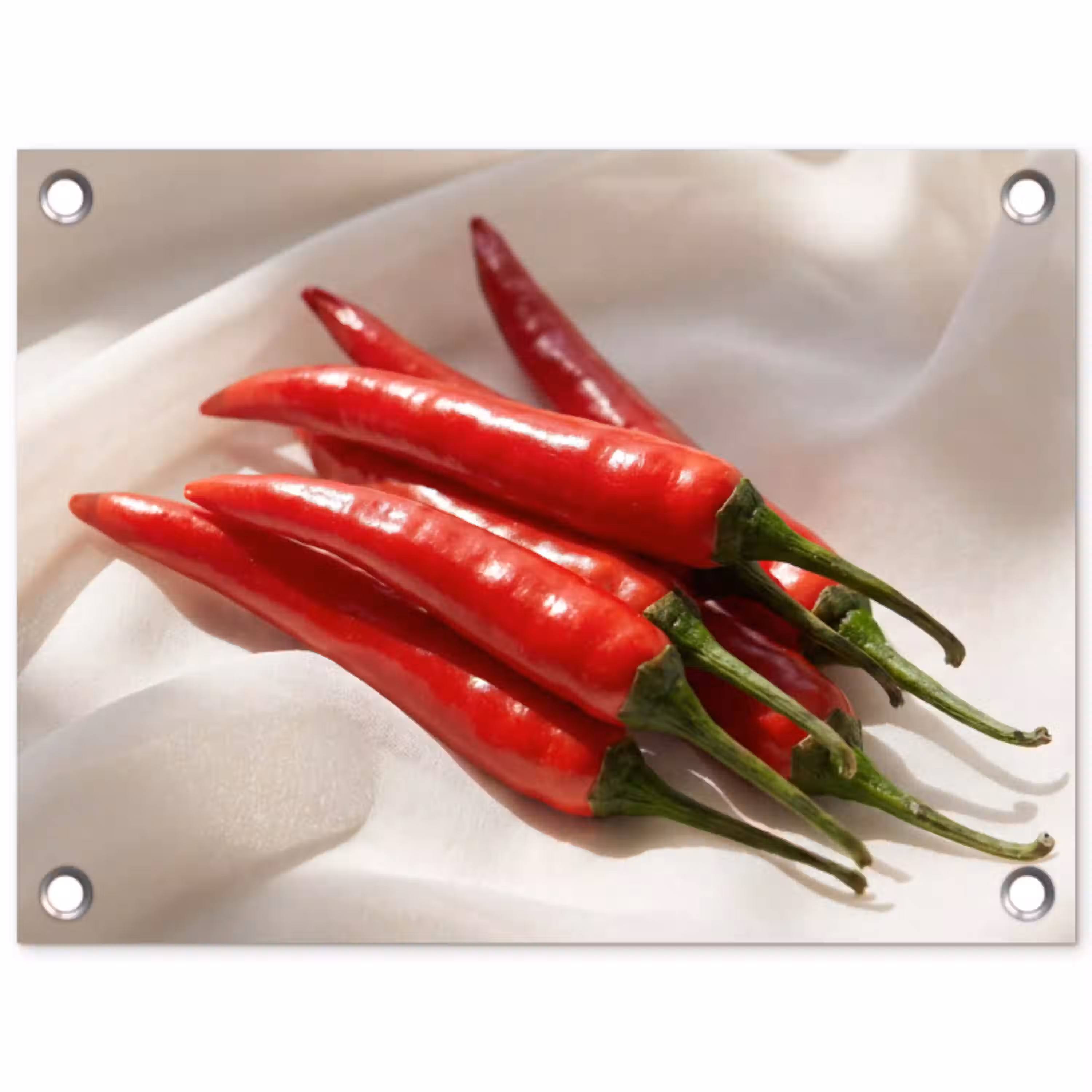 Peper - Rood - Eten tuinposter los doek klein -3d