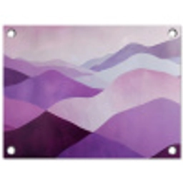 Abstract - Heuvels - Landschap - Paars tuinposter los doek klein -3d