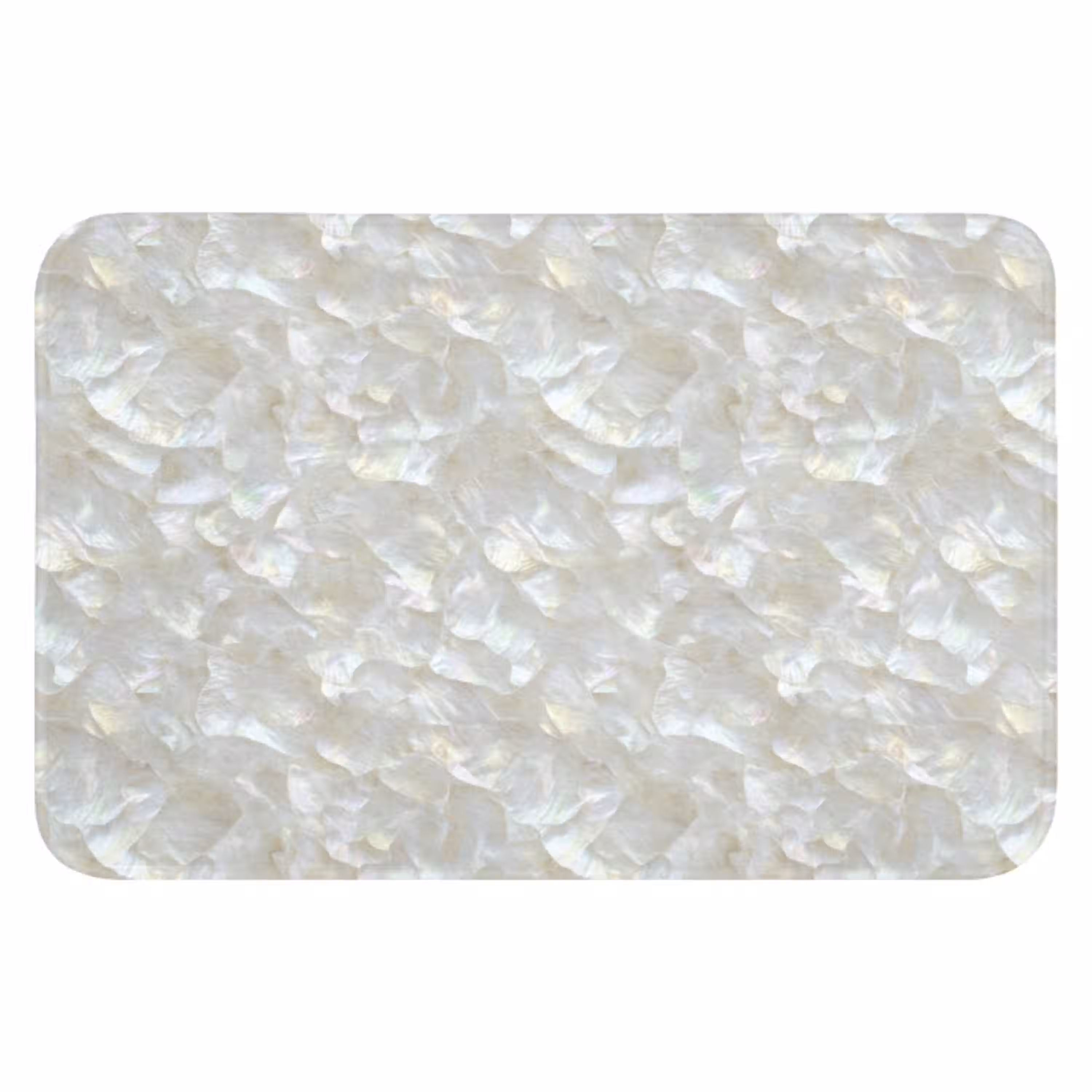 Parelmoerglans - Wit - Schelp WCmat klein 1009 -3d