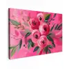 Bloemen - Verf - Roze canvas 2cm klein -z3d