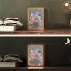 Bloem - Transparant - Pastelkleuren - Druppels Light Box met kabel (Tafellamp) klein -sfeer3
